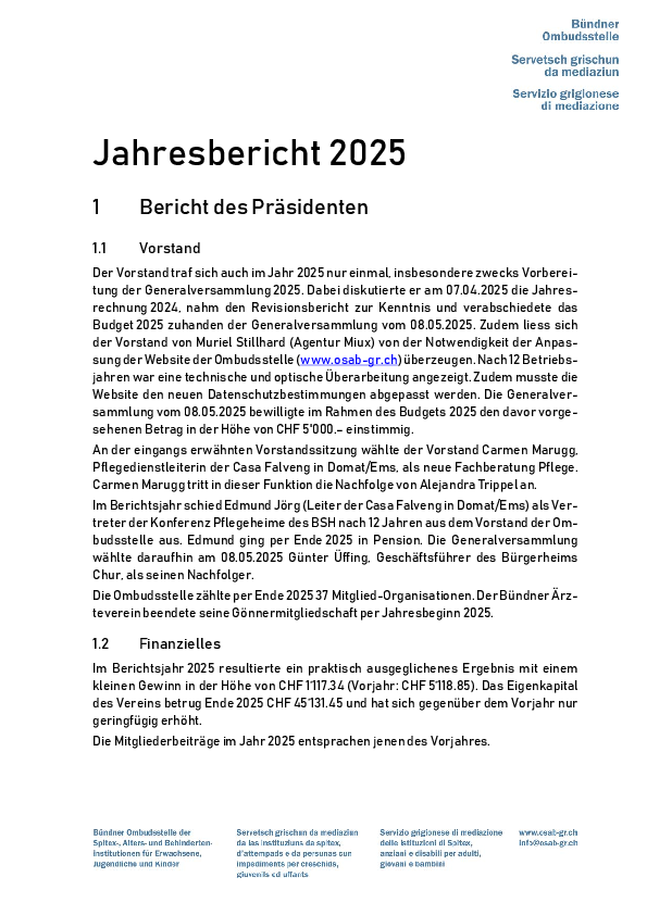 Jahresbericht 2025 OSAB GR